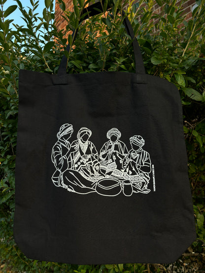 Palestinian Women Tatreezing Tote Bag
