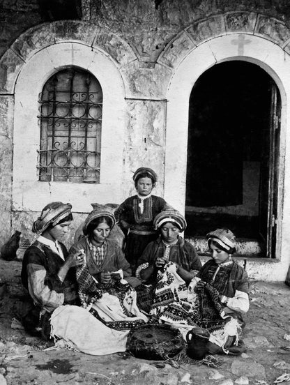 Palestinian Women Tatreezing Tote Bag